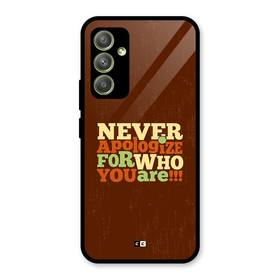 Never Apologize Glass Back Case for Galaxy A54