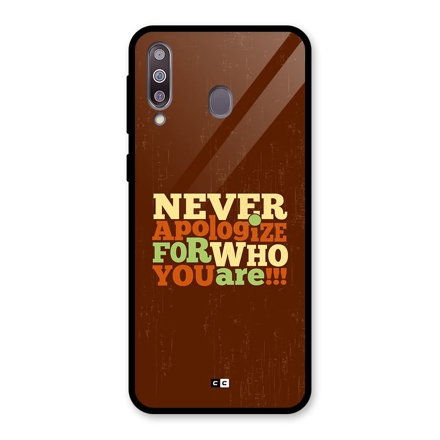 Never Apologize Glass Back Case for Galaxy M30
