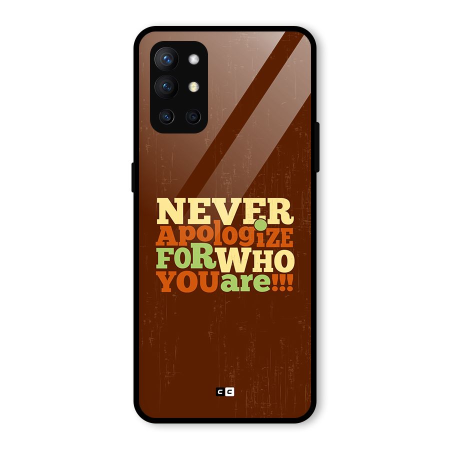 Never Apologize Glass Back Case for OnePlus 9R