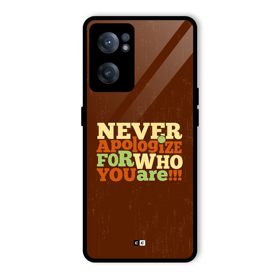 Never Apologize Glass Back Case for OnePlus Nord CE 2 5G