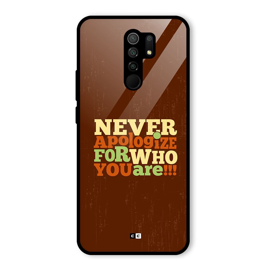 Never Apologize Glass Back Case for Poco M2