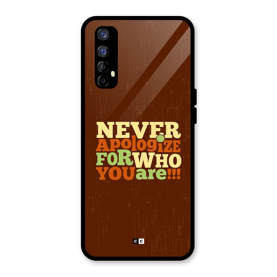 Never Apologize Glass Back Case for Realme 7