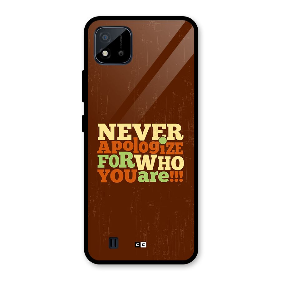 Never Apologize Glass Back Case for Realme C11 2021