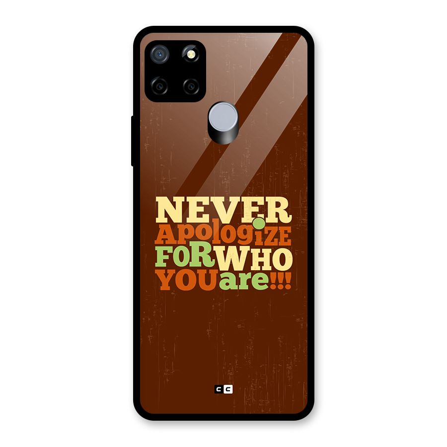 Never Apologize Glass Back Case for Realme C12