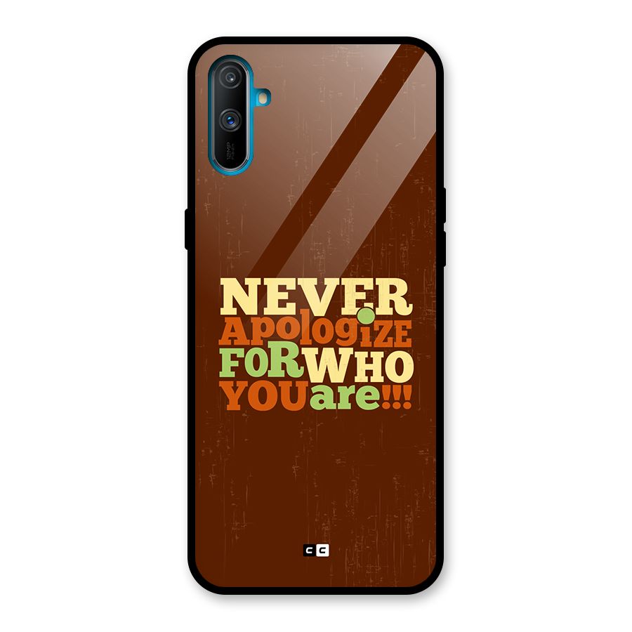 Never Apologize Glass Back Case for Realme C3