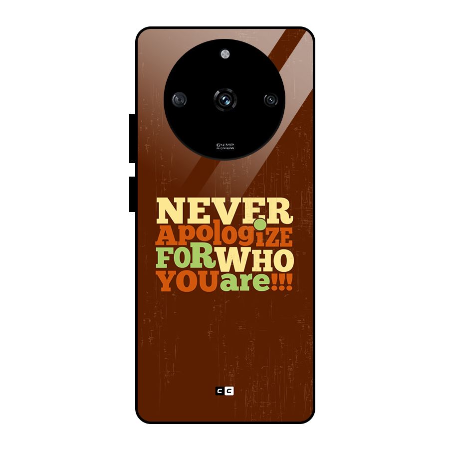 Never Apologize Glass Back Case for Realme Narzo 60 5G