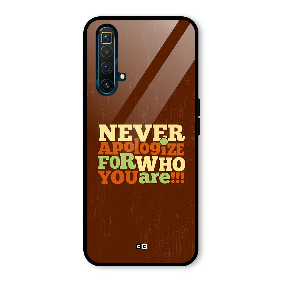Never Apologize Glass Back Case for Realme X3