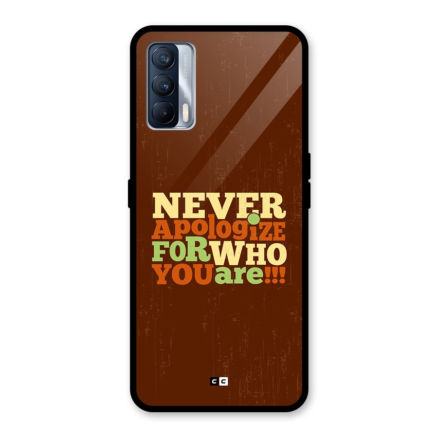 Never Apologize Glass Back Case for Realme X7