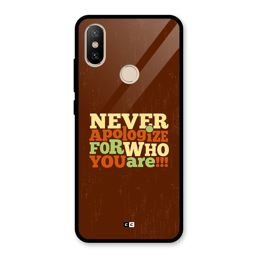 Never Apologize Glass Back Case for Redmi A2