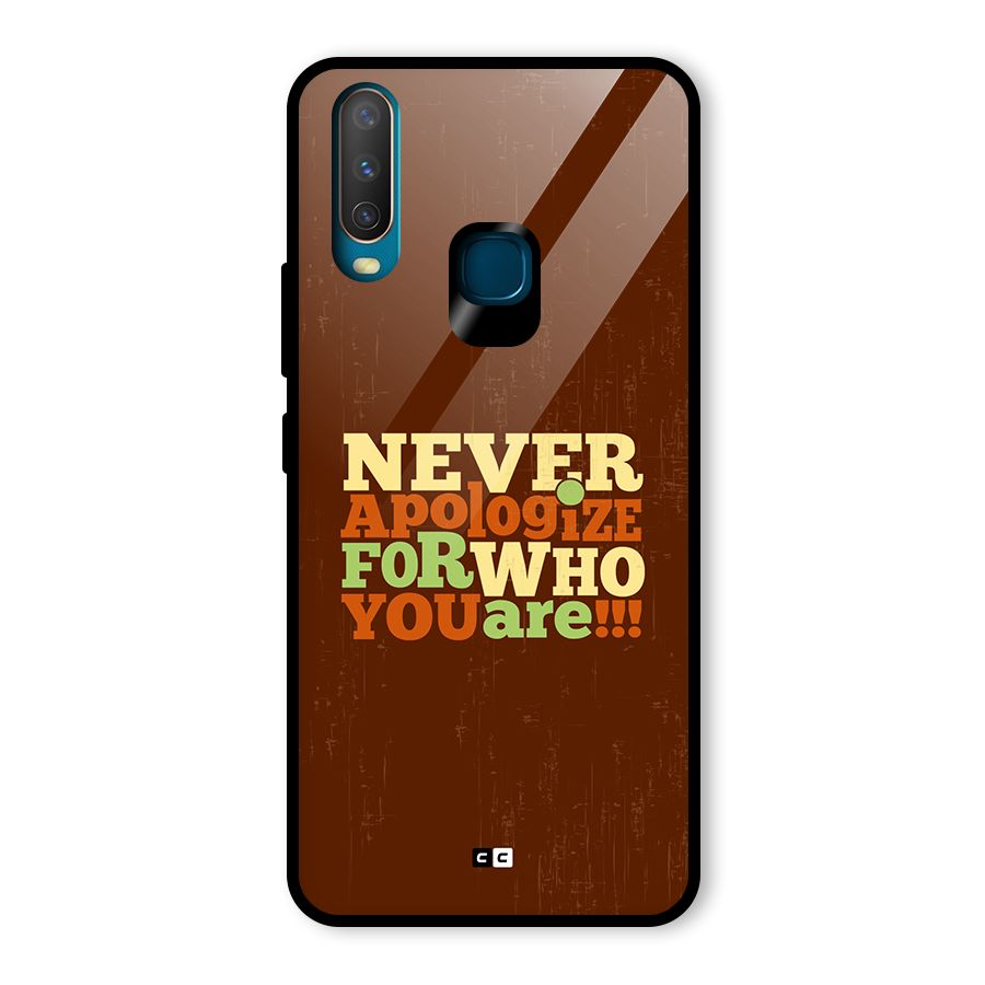 Never Apologize Glass Back Case for Vivo U10