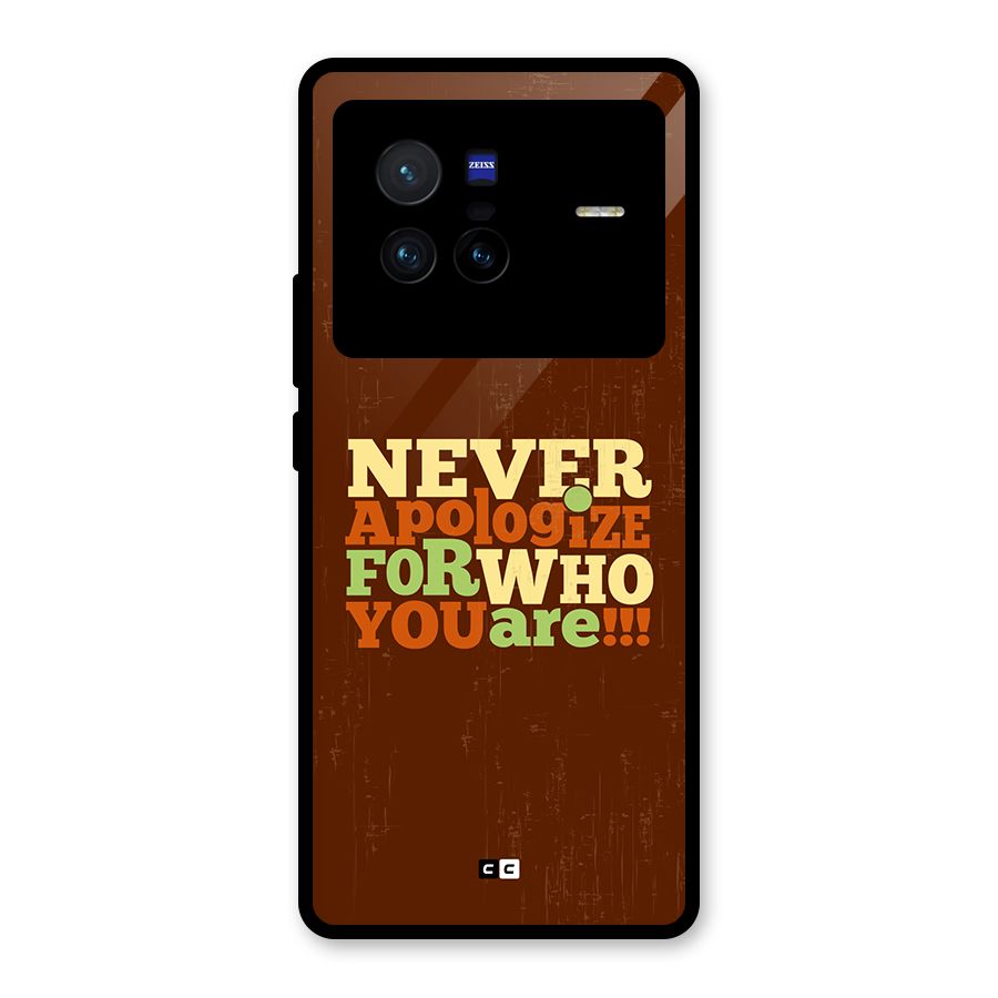 Never Apologize Glass Back Case for Vivo X80
