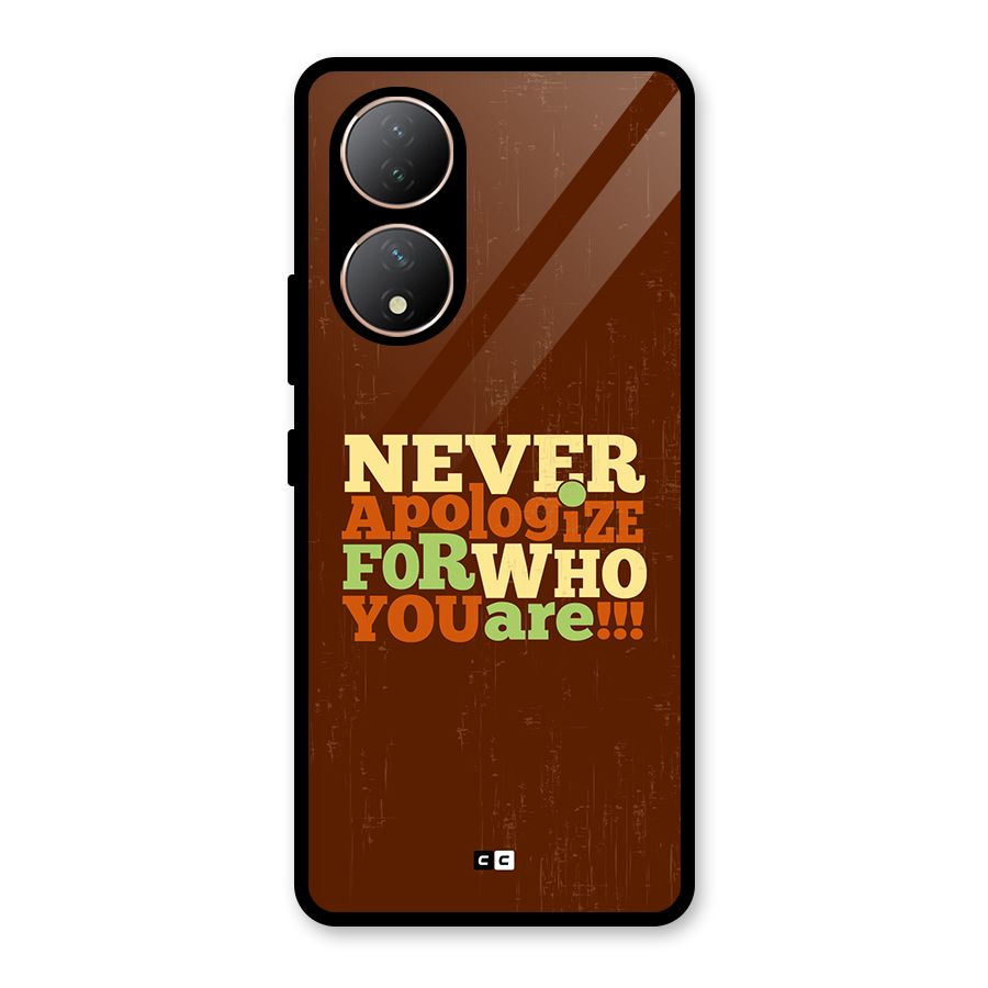 Never Apologize Glass Back Case for Vivo Y100A