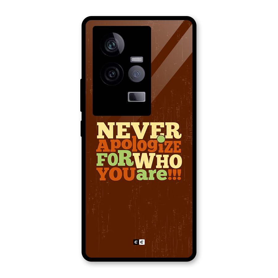 Never Apologize Glass Back Case for Vivo iQOO 11 5G