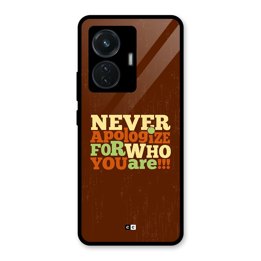 Never Apologize Glass Back Case for iQOO Z6 44W