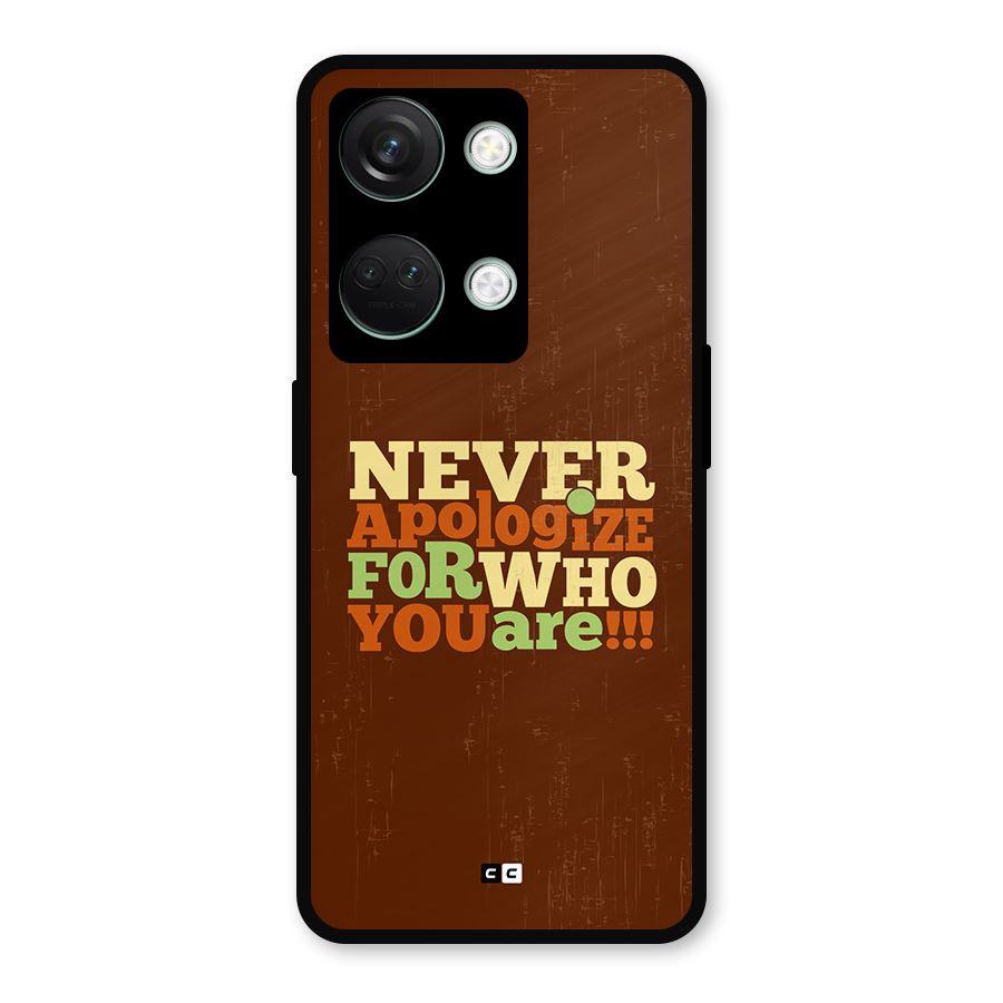 Never Apologize Metal Back Case for OnePlus Nord 3