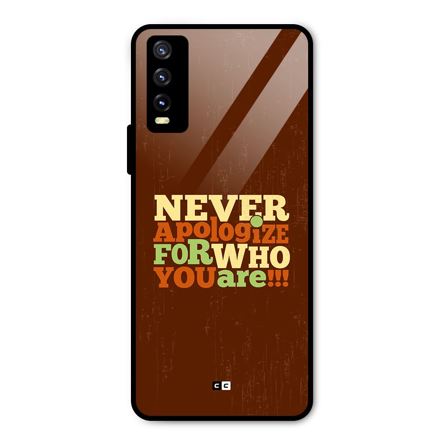 Never Apologize Metal Back Case for Vivo Y20