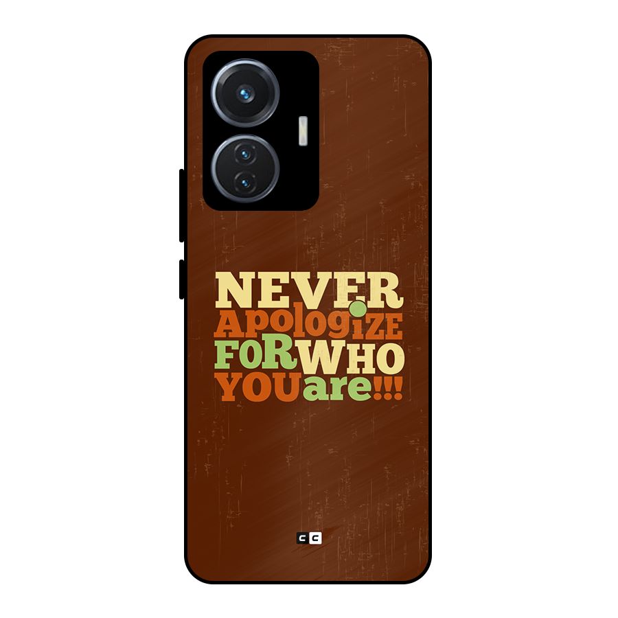 Never Apologize Metal Back Case for iQOO Z6 44W