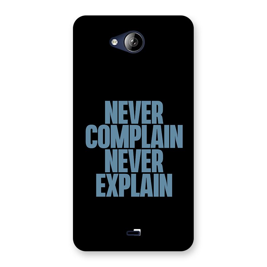 Never Complain Never Explain Back Case for Canvas Play Q355