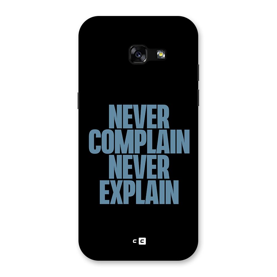 Never Complain Never Explain Back Case for Galaxy A5 2017