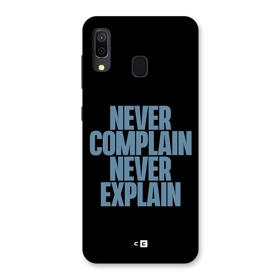 Never Complain Never Explain Back Case for Galaxy M10s
