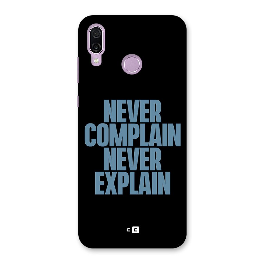 Never Complain Never Explain Back Case for Honor Play