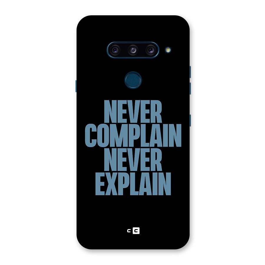 Never Complain Never Explain Back Case for LG  V40 ThinQ