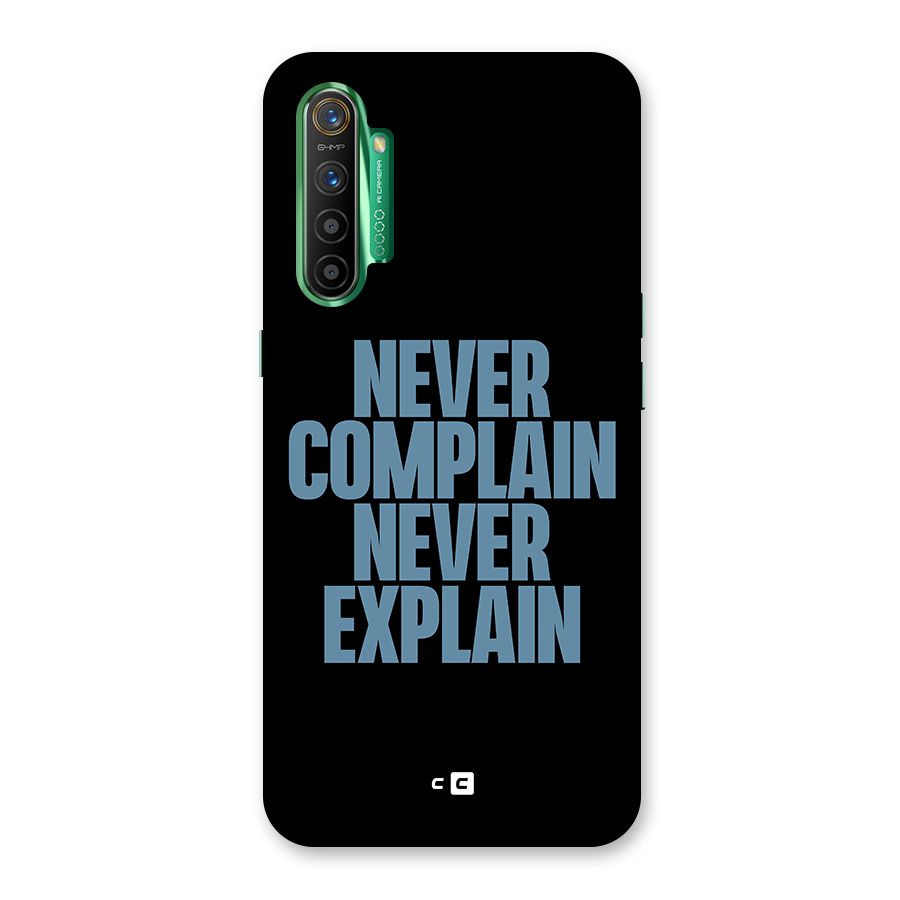 Never Complain Never Explain Glass Back Case for Realme X2