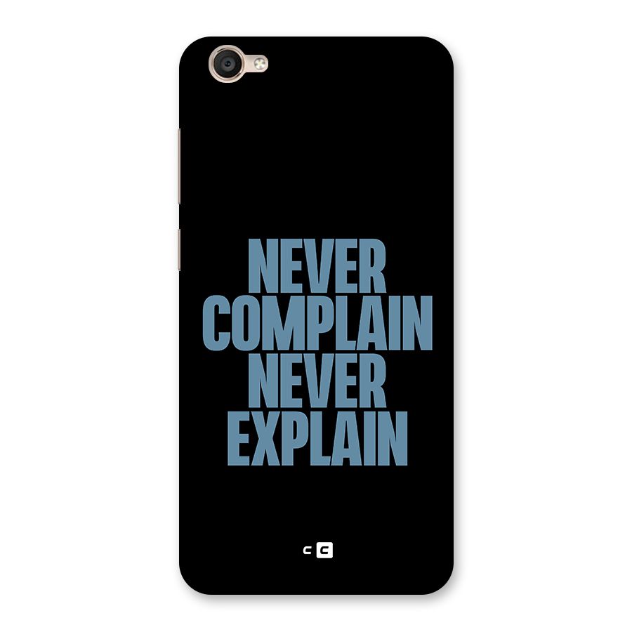 Never Complain Never Explain Back Case for Vivo Y55s