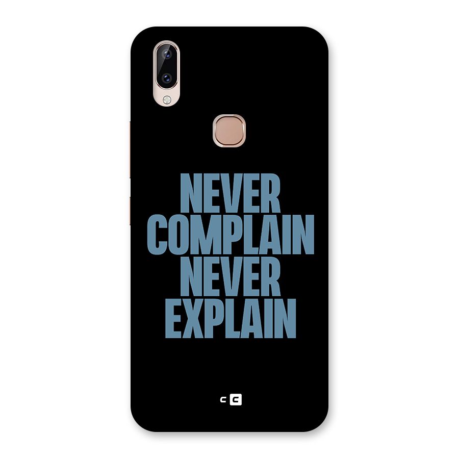 Never Complain Never Explain Back Case for Vivo Y83 Pro