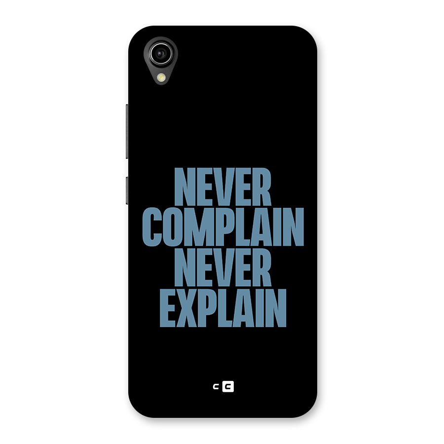Never Complain Never Explain Back Case for Vivo Y90