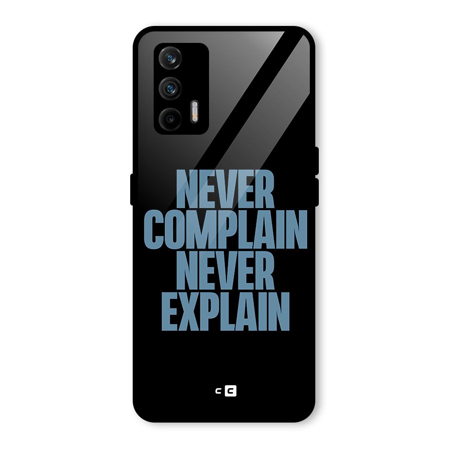Never Complain Never Explain Glass Back Case for Realme GT 5G