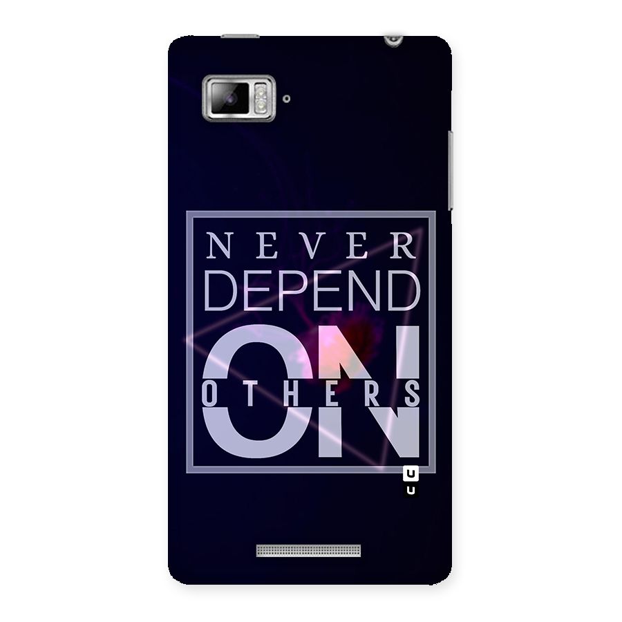 Never Depend On Others Back Case for Lenovo Vibe Z K910
