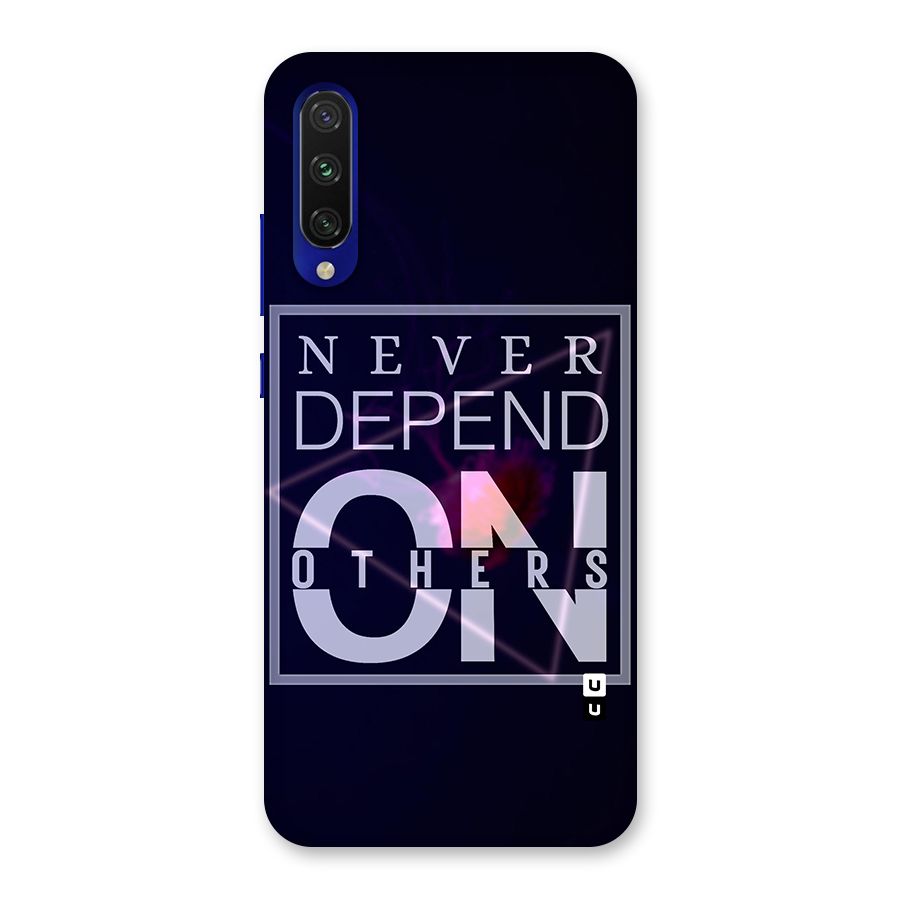 Never Depend On Others Glass Back Case for Mi A3