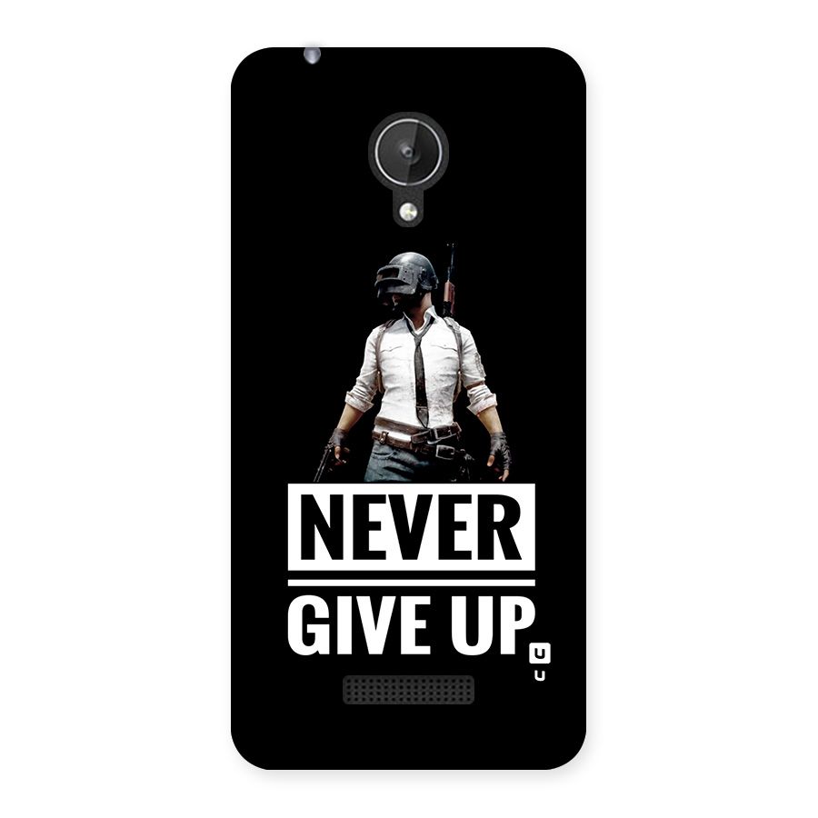 Never Giveup Back Case for Canvas Spark Q380