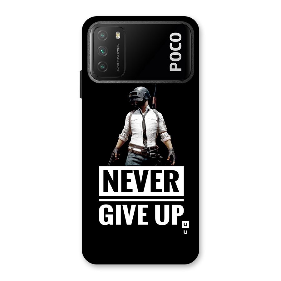 Never Giveup Back Case for Poco M3