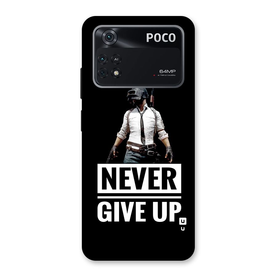 Never Giveup Back Case for Poco M4 Pro 4G