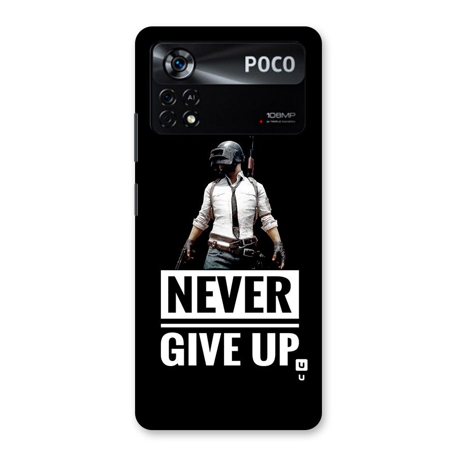 Never Giveup Back Case for Poco X4 Pro 5G