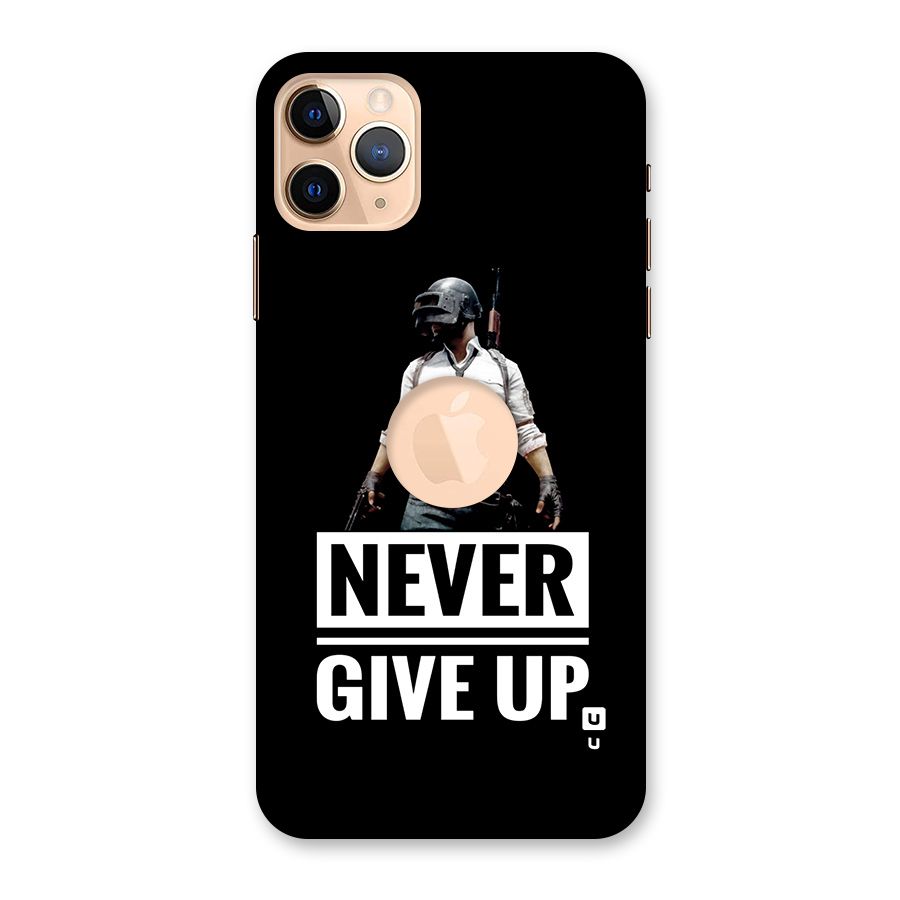Never Giveup Back Case for iPhone 11 Pro Max Logo Cut