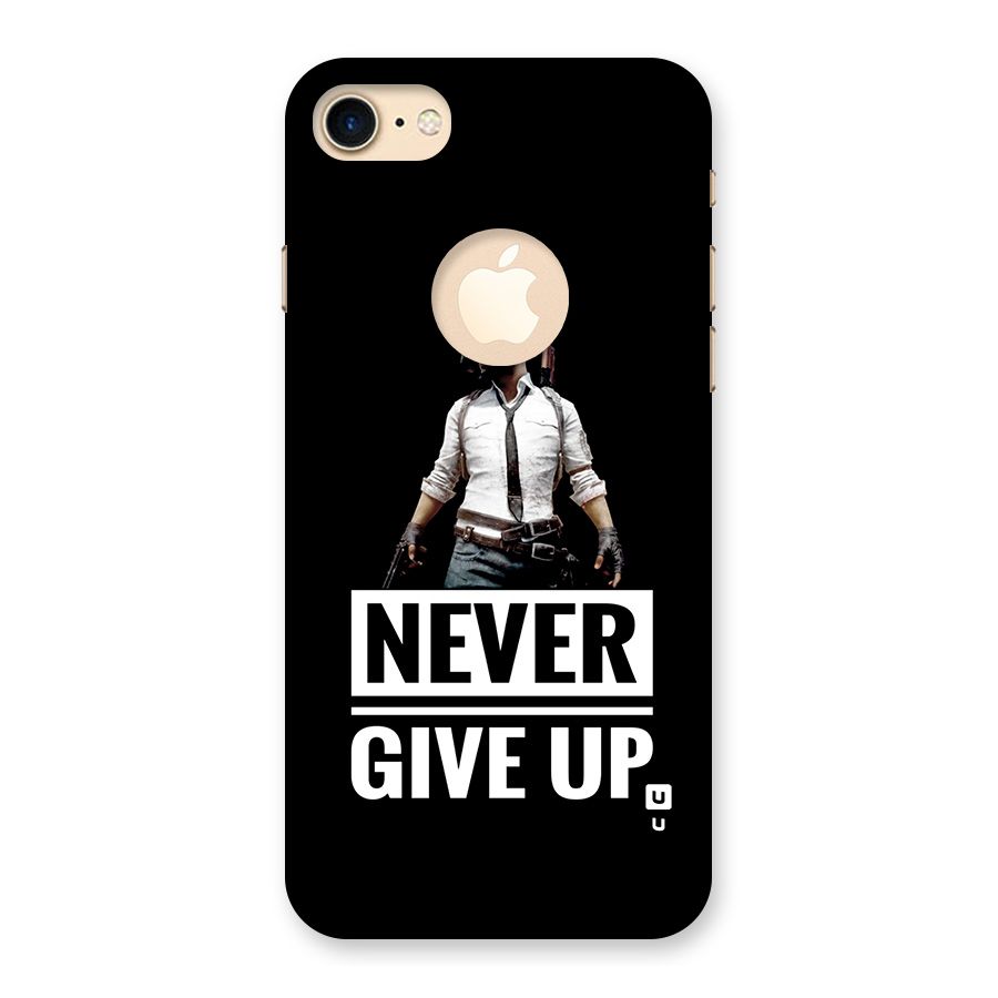 Never Giveup Back Case for iPhone 7 Logo Cut