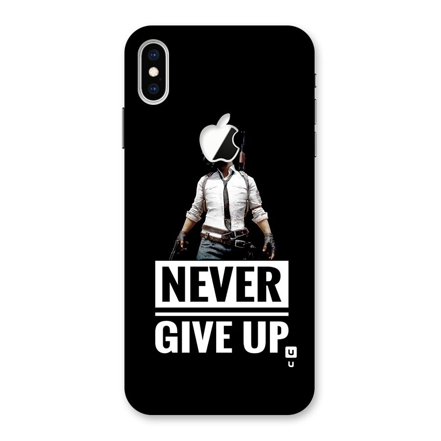 Never Giveup Back Case for iPhone XS Max Apple Cut