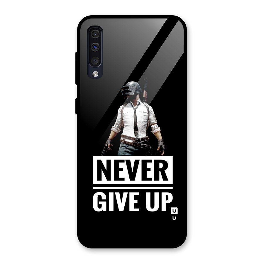 Never Giveup Glass Back Case for Galaxy A30s