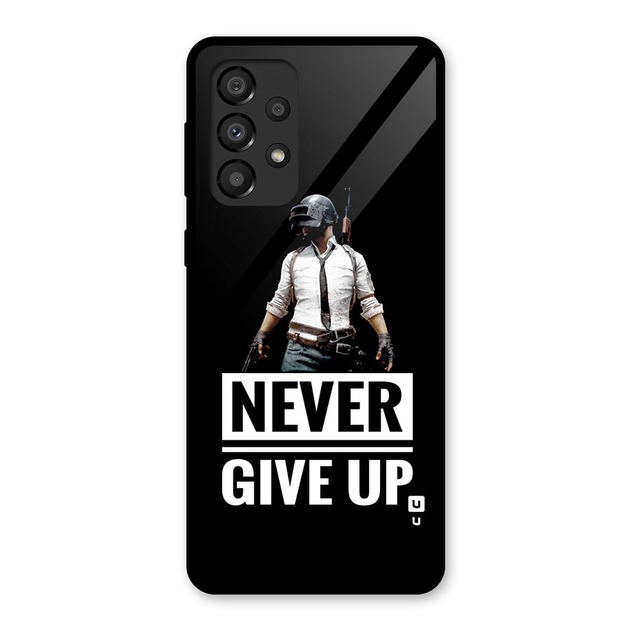 Never Giveup Glass Back Case for Galaxy A33 5G