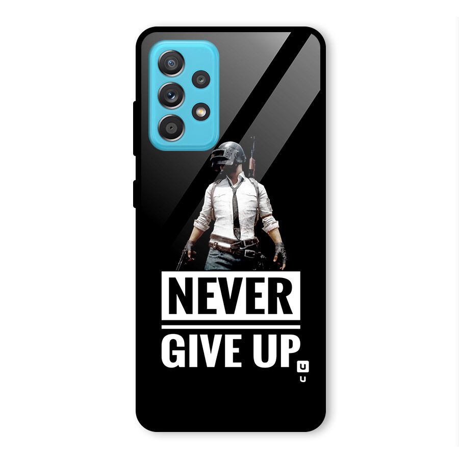 Never Giveup Glass Back Case for Galaxy A52