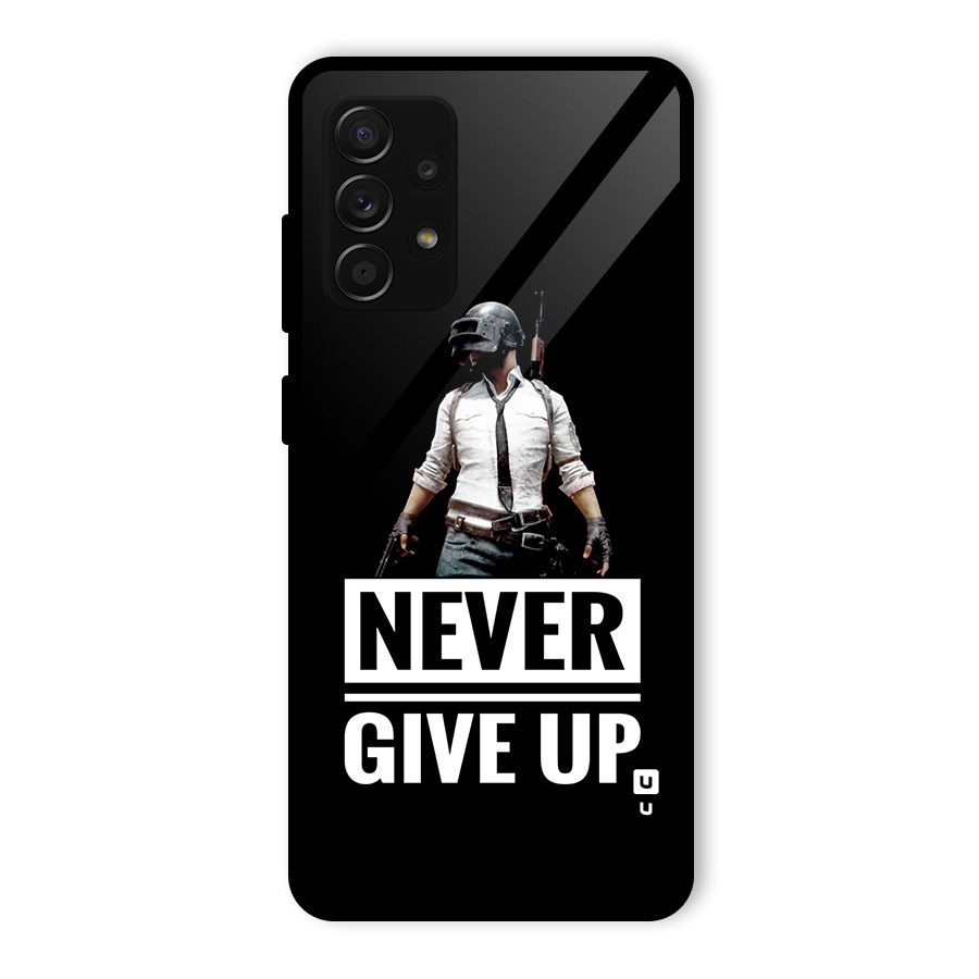Never Giveup Glass Back Case for Galaxy A53 5G