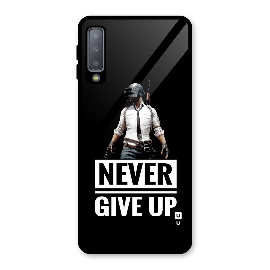Never Giveup Glass Back Case for Galaxy A7 (2018)