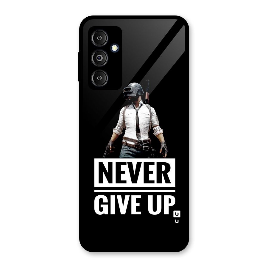 Never Giveup Glass Back Case for Galaxy M14 5G