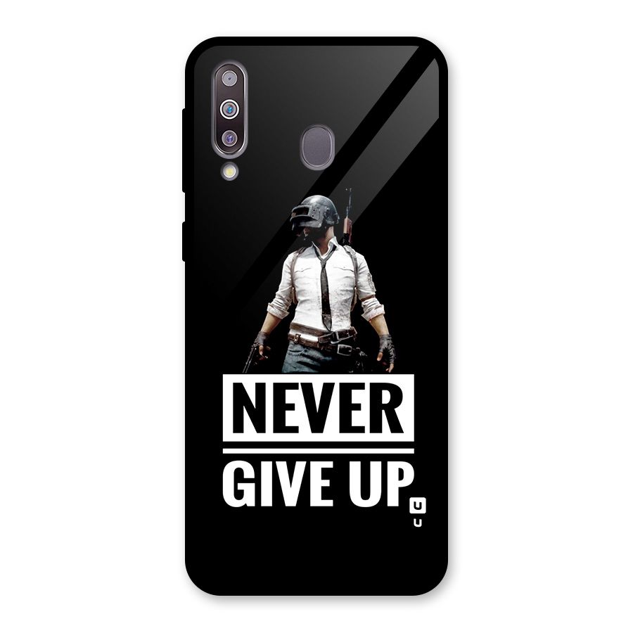 Never Giveup Glass Back Case for Galaxy M30