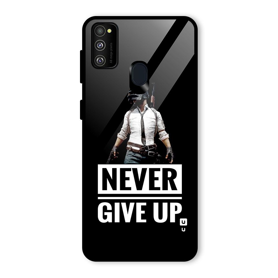 Never Giveup Glass Back Case for Galaxy M30s