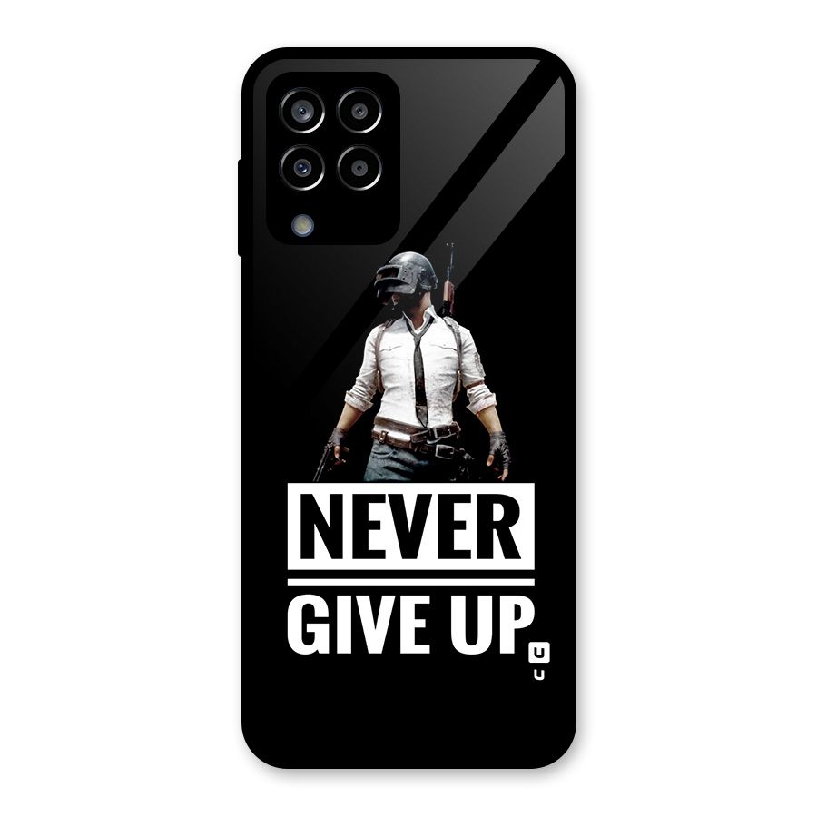 Never Giveup Glass Back Case for Galaxy M33