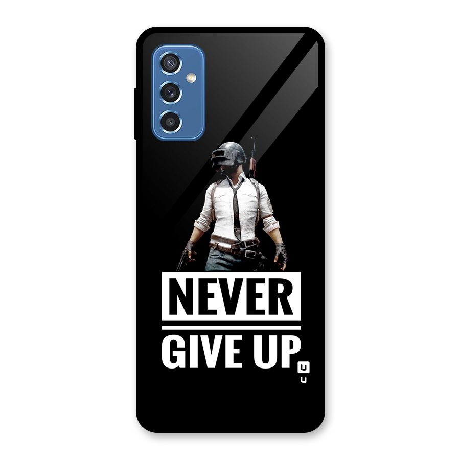 Never Giveup Glass Back Case for Galaxy M52 5G